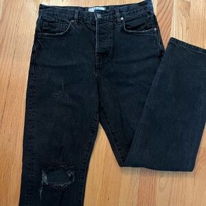 Free People Women's Black Relaxed Jeans
